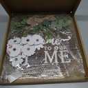 Interchangeable Seasonal Welcome Sign Front Door Decoration, Rustic Round Wood Wreaths Wall Hanging Outdoor, Farmhouse, Porch, for Spring Summer Fall All Seasons Holiday Halloween Christmas. (12 Inch, 01blown)