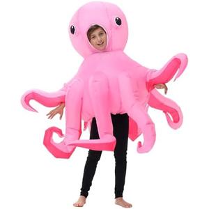 Spinosaurus Inflatable Octopus Costume Kids Inflatable Halloween Costume Funny Inflatable Sea Animal Costume Blow Up Costumes for Boys Girls