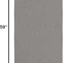 Ottomanson Door Mat Indoor Entryway Runner Rug Non-Slip Durable Low-Pile Runner with Stain-Resistant Surface, 20" x 59", Gray