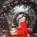 Kate Christmas Arch Backdrops for Photography Outdoor Forest Xmas Archway Party Decor Winter Photo Background, 7x5ft