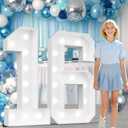 Ledido 4FT Marquee Light Up Numbers 16, Marquee Numbers 4 Feet Tall for Birthday, Anniversary,Graduation Party Decorations,Big 16th Birthday Number for Party Decor,Cool White Large Lighted Number 16