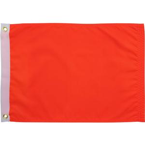 SYII Orange Boat Flag 12x18 Inches Outdoor, Heavy Duty Solid Color Nylon UTV ATV Attention Safety Flags with 2 Brass Grommets for Boating Car Bike Yacht Construction