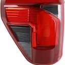 Halogen Tail Lights Compatible With 2024 2025 2026 Ford F150 XL/XLT/STX/Tremor W/Blind Spot Type Left Driver Side Taillights Replace RL3Z13405C FO2818161