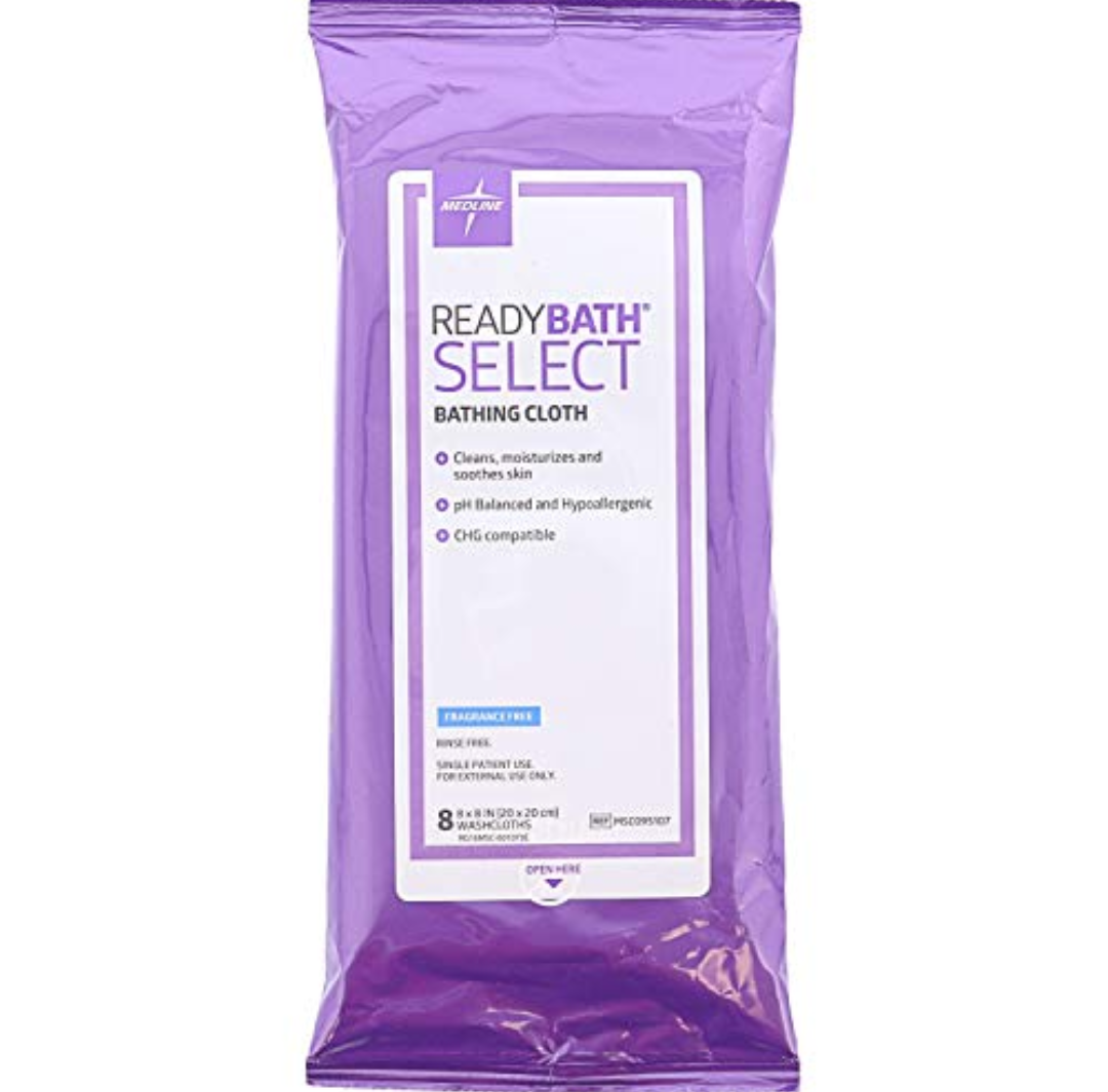 Medline Bathing No Rinse Non Scented Bath Wipes -30 Packs Best By Oct 2027