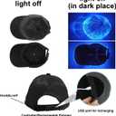 Ruconla Fiber optic cap LED hat with 7 colors luminous glowing EDC baseball hats USB Charging light up caps led crazy cap