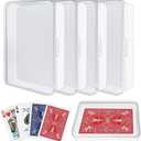 4 Pcs Blank Playing Card Case, Plastic Playing Game Cards Storage Box Holder for Business Cards