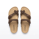 KIDMI Women's Cork Footbed Sandals with Toe Loop Comfortable Slip On Slides
Adjustable Buckle Straps, Summer Travel Sandals, Beach Casual Style, 40 Size