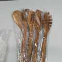 Solidith Acacia Wooden Spoons for Cooking, 5-Piece Wooden Kitchen Utensil Set with Spatula, Slotted Spoon & Pasta Fork, Non-Stick Safe Cooking Utensils, Durable Natural Wood Kitchen Tools Gift Set