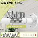 Tension Curtain Rod 31 to 124 in Extra Long Curtain Rod Adjustable Heavy Duty White Spring Shower Curtain Rod for Bathroom Windows Room Divider Never Rust