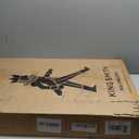 Rolling Adjustable Height Desk with Drawer and Wheels, Portable Small Standing Desk Pneumatic for Home Office, Mobile Computer Laptop Desk Cart, Medical Sofa Overbed Table, Black Walnut (30x18 in)