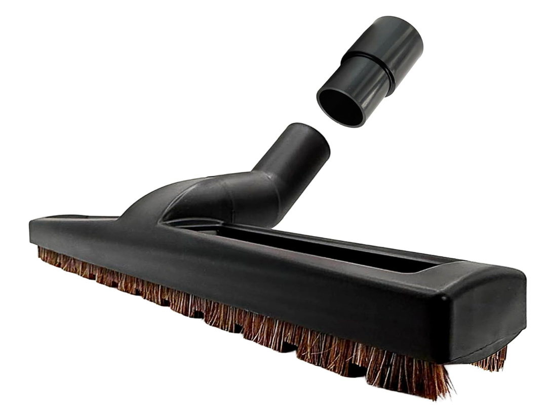 Universal Vacuum Brush Works for 32 mm (1 1/4") and 35 mm (1 3/8") Tubes - 14Inch – Compatible with shop vac attachments, Bissell, Eureka, Kenmore, Hoover – Includes 1 Floor Brush + 1 Adapter