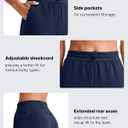 G4Free Smoofit Wide Leg Capri Pants for Women Adjustable Shockcord High Waist Summer Travel Casual Pants with Pockets (Blue, XS)