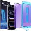 2-Pack Anti Blue Light Matte Screen Protector for iPhone 17 Pro Max 6.9-inch,9H Tempered Glass, Full Coverage, Anti-Fingerprint, Auto Dust-Elimination, No Bubble, Easy Installation