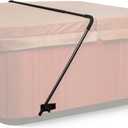 HEATWAVE Low Mount Spa Cover Lift Compatible with Rectangular/Square Spas up to 8 ft Wide Easy to Use Hot Tub Cover Lifter with Durable Power Coated Steel & Adjustable Spacers - Black