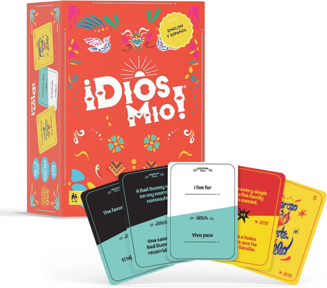 Dios Mio! Latino Party Game - 275 English y Espanol Cards for Latinos, Ages 17+ and 2+ Players | 275 cartas en ingls y espaol para Latinos, mayores de 17 aos y 2+ jugadores
