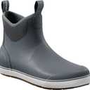 Piscifun Men s Deck Boots, Waterproof Fishing Rain Boots, Anti-Slip Rubber Boots with Breathable Neoprene Lining, Gray, Size: 11