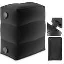 Maliton Inflatable Foot Rest Pillow for Travel,Kids Airplane Bed,Adjustable 3 Layers Height Leg Pillow of Air Travel Essentials,Car, Office, Home - Fast Inflation (Black)