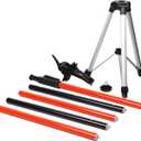 Telescoping Pole, Telescoping Laser Level Support Pole with Tripod and Mount for Lasers Level of Rotary and Line Lasers