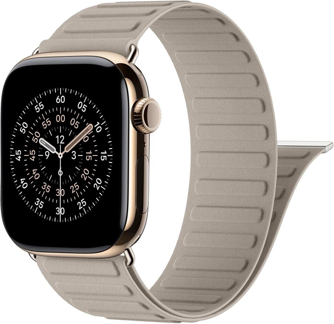 Patented Magnetic Link Sport Band Compatible with Apple Watch Bands Men 44mm 45mm 46mm 49mm 42mm 41mm 40mm 38mm Women, Nylon Sport Loop Strap for iWatch Ultra 3 2 1 SE Series 11 10 9 8 7 6 5 4 3 2 1