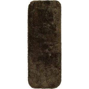 Garland Rug Finest Luxury Brown Chocolate 22 in. x 60 in. Ultra Plush Washable Bath Rug -Soft, Fluffy, Non-Slip Design for Your Bathroom, Combining Comfort, Durability, and Elegance for Your Home, Size: 1'10" x 5' (Rectangular)