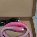 LUXJET Neck Reading Light & Book Light for Reading in Bed - Hands Free, 6 Brightness Levels, 360 Flexible Arms, 80-Hour Rechargeable - Reading, Knitting, Camping, Repairing (Pink-New) (Cold White)