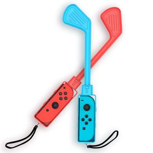 Nargos Golf Culb for Nintendo Switch Joy-Con Controller, Sports Game Accessories for Mario Golf-Super Rush - 2 Pack (Blue-Red) (Nintendo Switch 1, Blue Red)