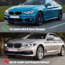 Front Bumper Lip Compatible with 2014-2020 BMW 4 Series 428i/ 430i/ 435i/ 440i/ F32/ F33/ F36/ (M Sport Models), Gloss Black Air Splitter Dam Kit 4Pcs