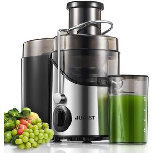 Juicer Machines, Juilist 3" Wide Mouth Juicer Extractor Max Power 800W, for Vegetable and Fruit with 3-Speed Setting, 400W Motor, Easy to Clean (Silver)