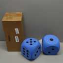 Shappy 6 Inches Foam Dice Fun Filled Large Educational Toy Kawaii Giant Dice Decorative Eva Foam Jumbo Cube Big Square Building Blocks for Game Nights Learning Sessions (Blue,2 Pcs)