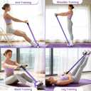 Pedal Resistance Bands with Handles, Upgrade 6-Tube Manual Tension Training Pedal, Natural Rubber Foot Pedal Resistance Bands, Multifunction Fitness Bands for Abdomen, Waist, Arm, Leg