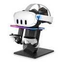 Bioherm Charging Dock Compatible with Meta Quest 2/ Quest 3/Quest 3S/Quest Pro，RGB Charging Vertical Stand，Accessories with Brightness Adjustment and 14 Light Effects Adjustment, Type-C Charging Port (Charging Port Only)
