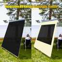 RV Awning Sun Shade Screen, 90% UV Blocking Mesh & 600D Waterproof Oxford Fabric, Retractable RV Shade Screen for Campers, Trailers, Motorhomes (No Curtain, 8'X17'3'' for 18 ft Awning)