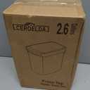 CEROELDA 3 Pack Bathroom Trash Can with Lid, 10L/2.6 Gal Small Garbage Can with Press Top Lid, Slim Plastic Waste Basket for Toilet, Office, Bedroom (Beige)