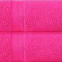 BOUTIQUO Cotton 2 Pack Oversized Bath Towel Set, Large Bath Towels 27x54, Ultra Soft, Absorbent, Compact, Quick Drying and Lightweight, Eco-Friendly and 100% Recyclable Towel Set - Hot Pink