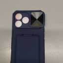 SSLOTSCASE for iPhone 17 Pro Case with Stand & Credit Card Holder & Sliding Camera Cover & Camera Stand & Wallet, Rugged Silicone Edge Protective Phone Case Cover for iPhone 17 Pro 6.3'' 5G 2025, Blue