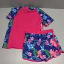 ADUKIDE Girls Rash Guard Swimsuit 2-Piece Bathing Suit UPF 50+ Summer Beach Swimwear Size 9T
