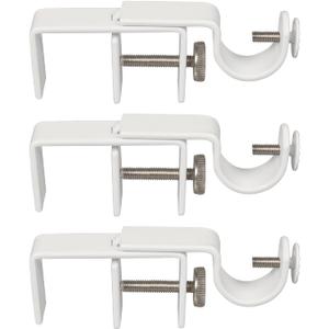 Outside Mounted Blinds Curtain Rod Bracket (Only Fit for 1.3-2 inches Rectangle Headrail) No Drill No Tools Required (Patent Depending) (White)