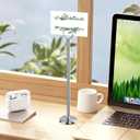 Urban Deco 12PK Table Number Holders Place Card Holders 12 Inch Table Card Holders Steel Card Holders for Photos, Food Signs, Memo Notes, Weddings, Restaurants, Birthdays (Silver)