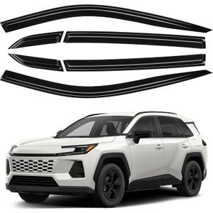 Window Visor for Toyota RAV4 2026 2027 LE/SE/XLE/XSE/Woodland/Limited Accessories, Outside-Mount Rain Guards Window Visors Dark Smoke 4PCS