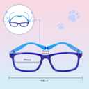 Toddler/Kids/Teens Glasses - Unbreakable TR90 Frame, 180° Flexible, Lightweight & Safe Glasses for Kids Age 2-15 (Blue)