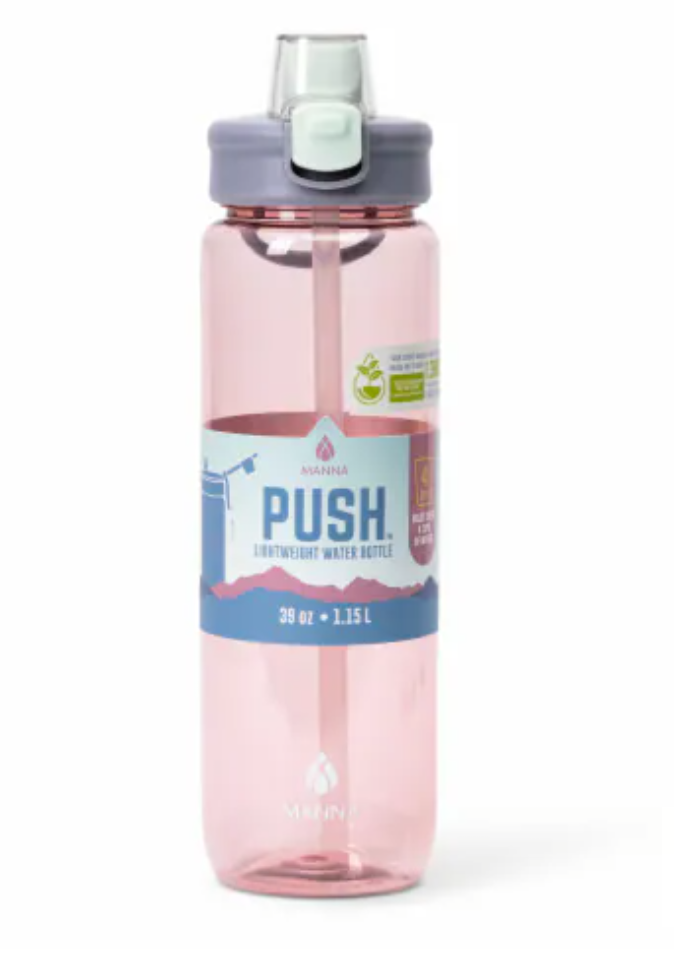 Manna® Push™ Water Bottle - Pink