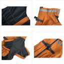 Winter Waterproof Dog Snowsuit Full Body Outdoor Jacket with Leash Ring, Fleece Lining, Windproof Reflective 4-Leg Dog Coat for Small to Large Dogs Mustard Yellow 4XL