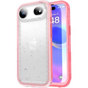 SPORTLINK for iPhone Air Case, IP68 Waterproof Military Protective Full Body Heavy Duty Shockproof 360 Sealed Dustproof with Camera Screen Protector Phone Cover for iPhone Air 6.5" Pink