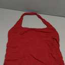 GUESS Women's Eco Sleeveless Halter Shirred Nora Tank, Size M