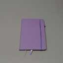 Annecy Lined Journal Notebook, Hardcover Leather Journal for Women & Men, 160 Numbered Pages, Medium 5.5" x 8.25", 100 GSM Thick Paper, Purple