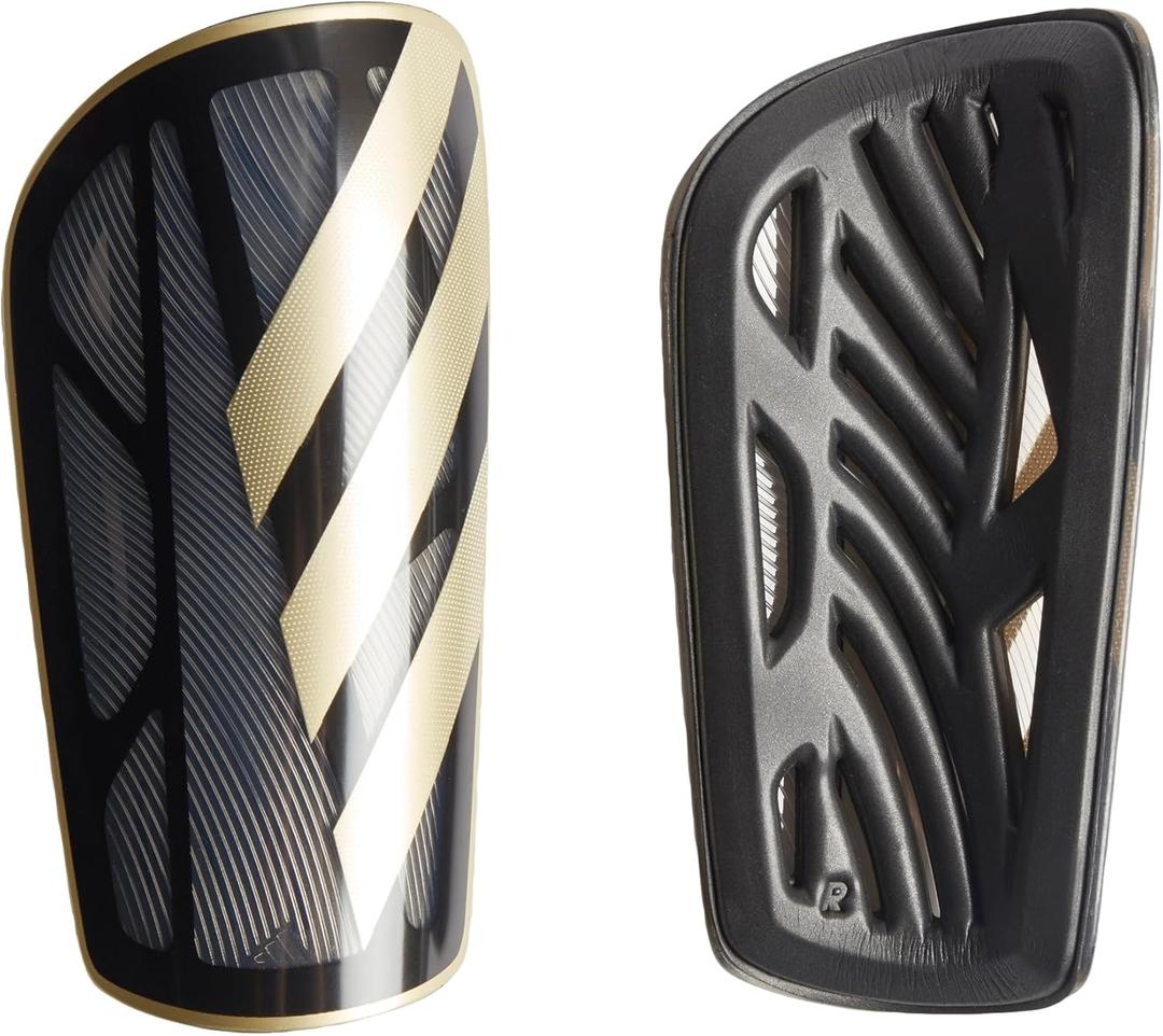 adidas Tiro League Shinguard (Large, Black/Gold Metallic/White)