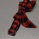 ADOGGYGO Christmas Dog Collar with Bow, Adjustable Cotton Red Plaid Bowtie Dog Christmas Collars for Large Dogs Pets (Large, Red & Black)