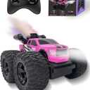 Monster Truck for Girls, Remote Control Car Toys, Pink RC Trucks With Spray Function, 4WD 360 Flips Rotating Car, Ideal Birthday for 3+ Year Old Girls