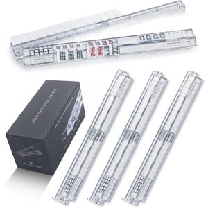Mahjong Racks with Pushers, 20 Inch Non-Slip Set of 4,Clear, 20" x 3.2" x 1.1"