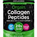 Orgain Hydrolyzed Collagen Peptides Powder For Women & Men, 20g Grass Fed Collagen, Unflavored - Hair, Skin, Nail, & Joint Support Supplement, Paleo & Keto, Non-GMO, Type I and III, 1lb, BB 08/04/28